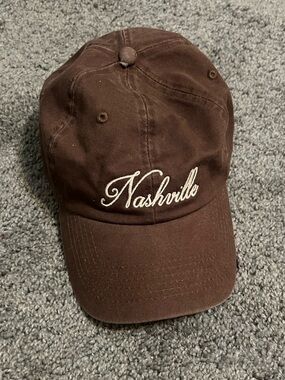 Brandy Melville Brown "Nashville" Embroidered Cap